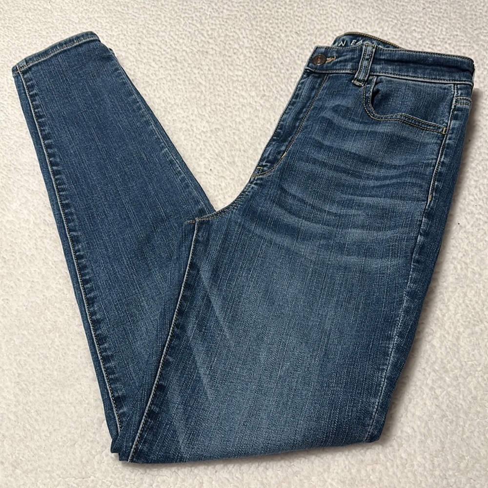 American Eagle Next Level Stretch Highest Rise Jeggings, EUC, Size 10 Long